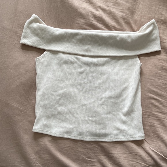 DYNAMITE Layla Off Shoulder Ribbed Top - Picture 5 of 6